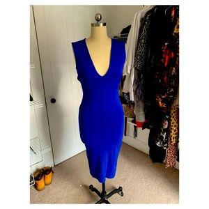 Royal Blue Midi Formal Dress